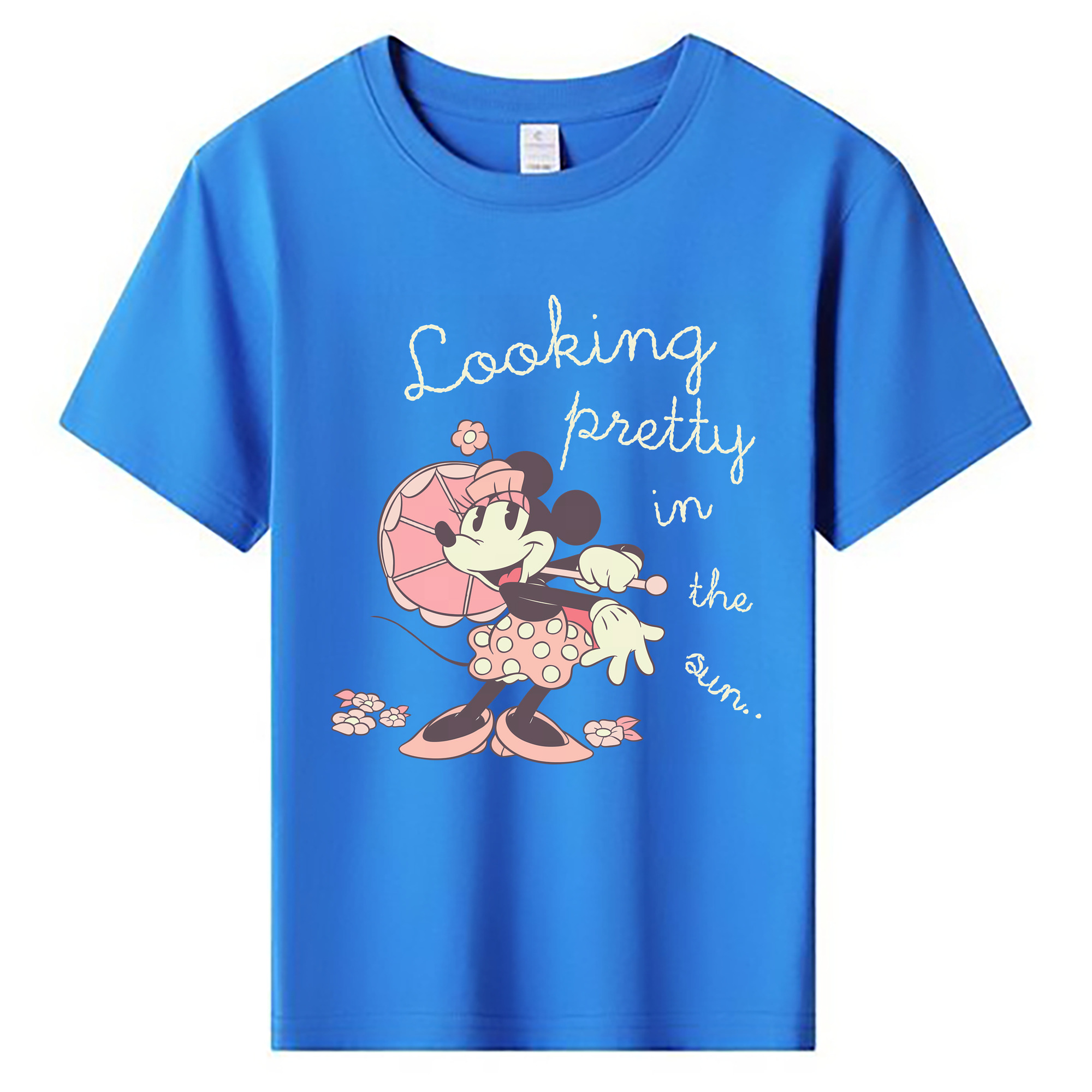 （画像用） ミッキーマウス Mickey Mouse 綿100％キッズTシャツ（フロントプリント）